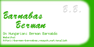 barnabas berman business card