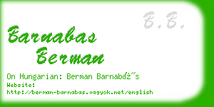 barnabas berman business card